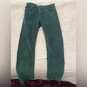 J crew boys green corduroy pants, size 10.